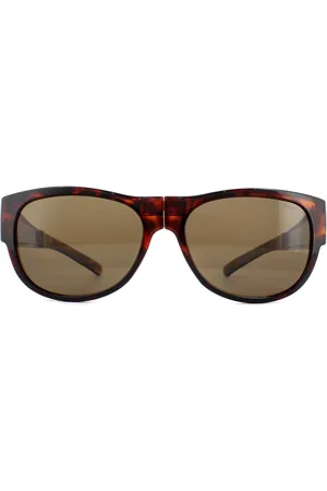 Polaroid Sunbcovers Square Mens Dark Havana Bronze Polaris Lunettes de soleil