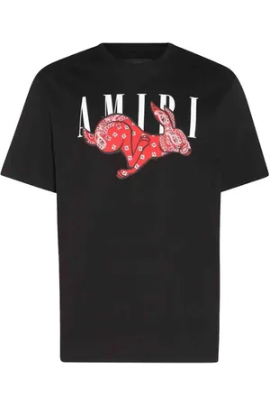 AMIRI Cny Rabbit Logo Schwarzes T-Shirt