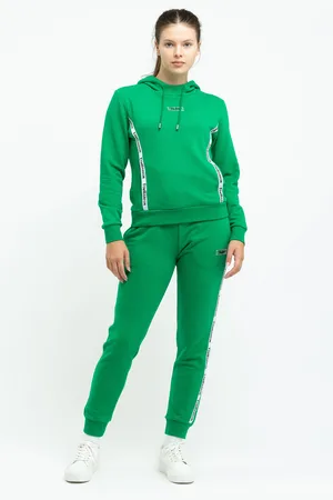 Tom Barron Damen-Trainingsanzug-Set mit Logo-Streifen, lässig