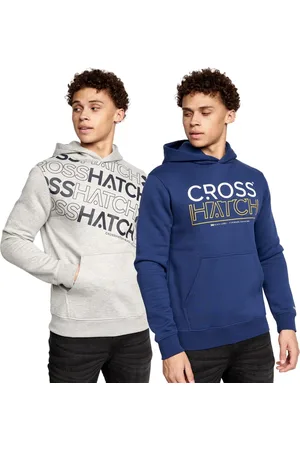 Crosshatch "Shardo" Kapuzenpullover für Herren (2er-Pack) (Marineblau/ meliert)
