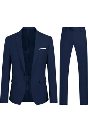 Allthemen Marineblauer, zweiteiliger Slim Fit-Anzug