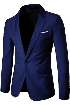 Allthemen Marineblauer Freizeitblazer Slim Fit Businessblazer