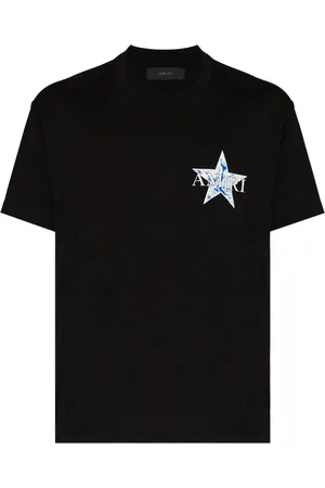 AMIRI Paisley T-Shirt mit blauem Sterndruck in