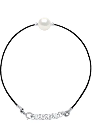 Diadema Armband - Schwarzes Nylon - Süßwasserperle