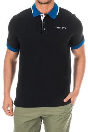 Hackett Kurzärmeliges Herren-Poloshirt mit Reverskragen in Kontrastfarbe HMX1005D