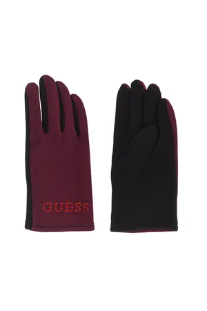 Guess Handschuhe mit Paillettenlogo und thermischem und weichem Stoff AW6825-WOL02 Frau