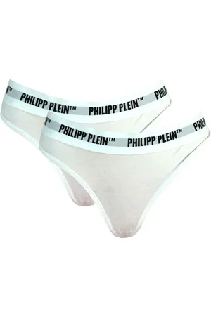 Philipp Plein Weiße Unterwäsche Tangas im Doppelpack