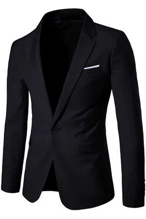 Allthemen Schwarzer Freizeitblazer Slim Fit Businessblazer