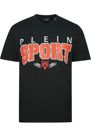 Philipp Plein Bold Sport Logo Schwarzes T-Shirt