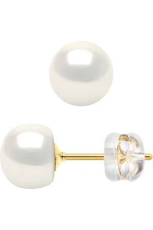 Diadema Ohrringe - Echte Süßwasserperlen - Gelbgold