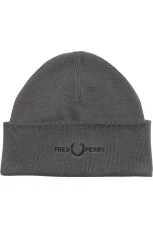 Fred Perry Graphic Logo Gunmetal Grey Beanie