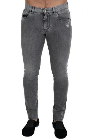Dolce & Gabbana Gewaschene Baumwoll-Skinny-Denim-Jeans