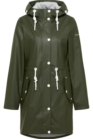 Dreimaster Regenmantel Damen Dunkeloliv