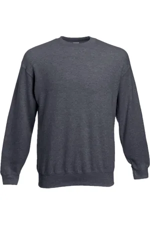 Fruit Of The Loom Herren Classic 80/20 Heather Set-in Sweatshirt (dunkle Heather Grey)