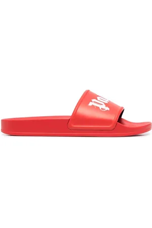 Palm Angels Logo Print Pool Sliders in