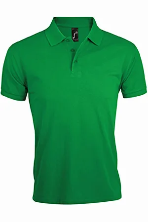 Sols Mens Prime Pique Plain Kurzarm-Poloshirt (Kelly Green)