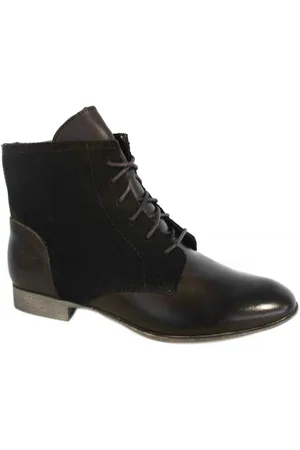 Hush Puppies Hush Welpen Farland -Knöchel Leder dunkelbraune Stiefel Schuhe Damen H506631 B34B
