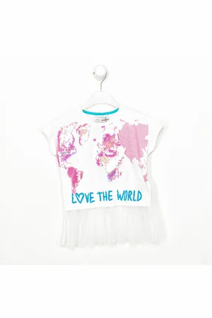 Desigual Kurzarm-T-Shirt mit Rundhalsausschnitt für Mädchen 20SGTK23