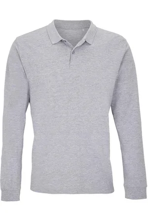 Sols "Planet" Poloshirt für Herren/Damen Unisex Langärmlig ( meliert)