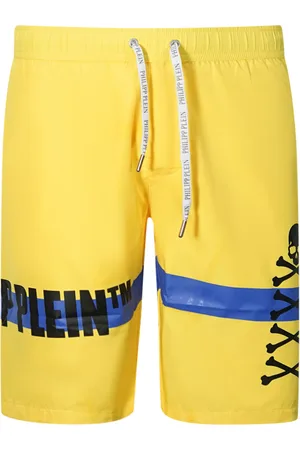 Philipp Plein TM Skull And Bones Gelbe Badeshorts