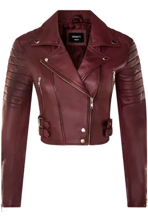 Infinity Damen Brando Kurze Lederjacke-Longtown