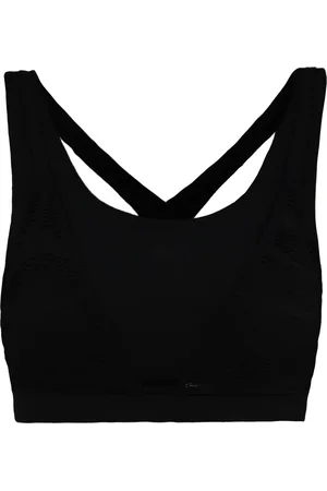 PUMA Studio Lace Riemchen BH BH Impact Black Womens Training Crop Top 656685 01