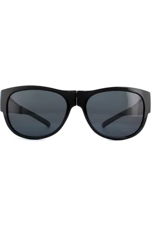 Polaroid Sunbcovers Square Mens Black Grey Polarise Lunettes de soleil
