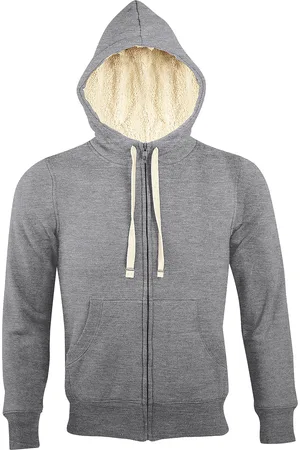 Sols Sherpa Unisex Sweatshirt mit Kapuze und Reißverschluss ( meliert)