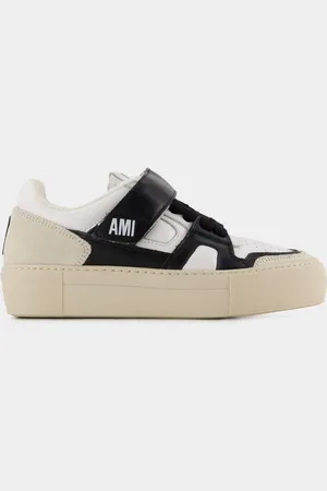 Ami ADC Low-Top Sneakers aus Leder Weiß/Multi