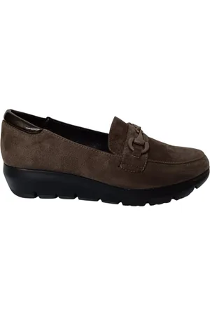 Amarpies Taupefarbener Mokassinschuh