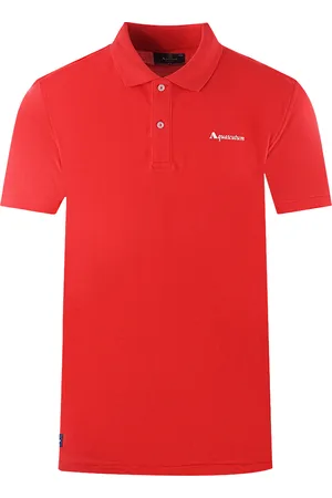 Aquascutum Markenlogo Einfarbig Rotes Poloshirt