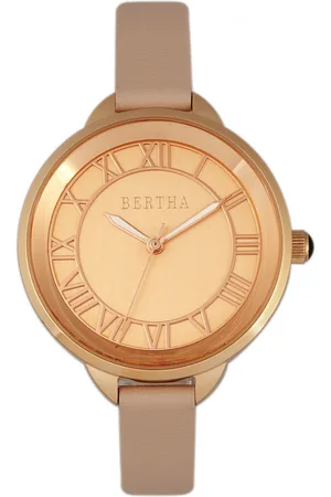 Bertha Madison Sunray Zifferblatt Lederarmbanduhr