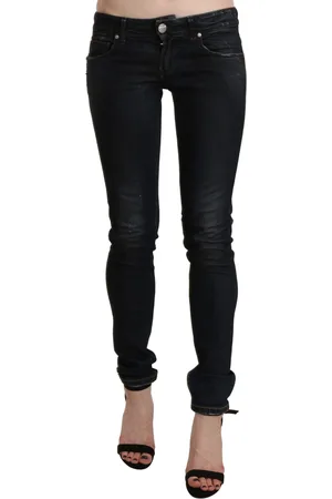 ACHT Gewaschene Skinny-Denim-Jeans mit niedriger Taille
