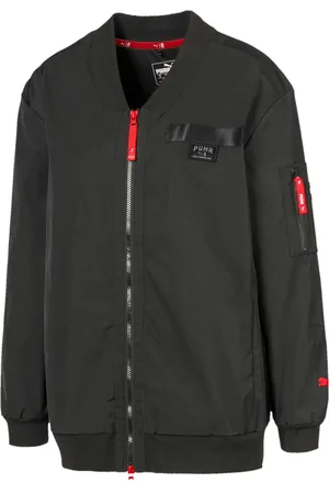 PUMA X Adriana Lima Long Black Womens Bomber Jacke 519149 01