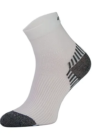 COMODO Unisex Chaussettes de Contention pour Running Compression pour Sport - Blanc