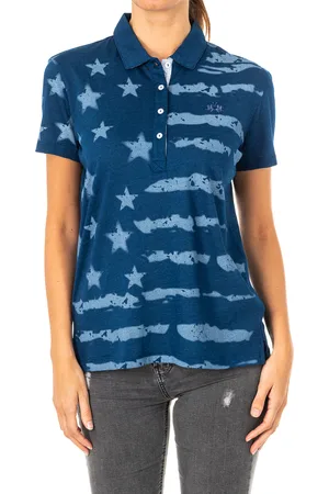 La Martina Kurzarm-Poloshirt für Damen mit Reverskragen LWP305