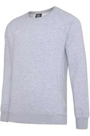 Umbro Herren Club Freizeit Sweatshirt (Grau meliert/Weiß)