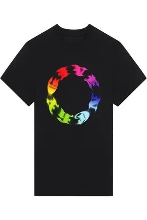 Givenchy Ubergroses schwarzes T-Shirt mit Circle-Logo von