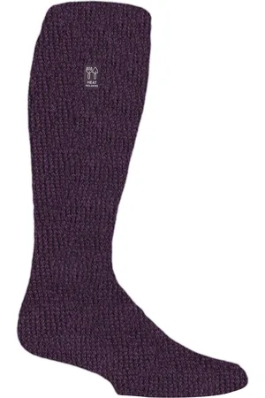 Heat Holders Herren lange Gartenarbeit Socken | Wärmehalter | Thermische & atmungsaktive Outdoor-Kniestrümpfe - Pflaume