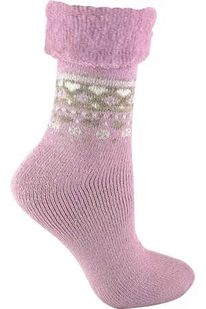 Sock Snob Damen Turn Over Top Warme Thermo-Winter-Nordic-Bettsocken