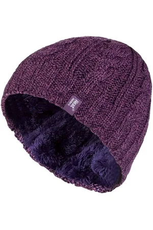 Heat Holders Thermische Fleece-gefütterte Damen-Wintermütze mit Zopfmuster