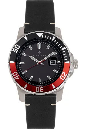 Nautis Dive Pro 200 Lederarmbanduhr mit Datum