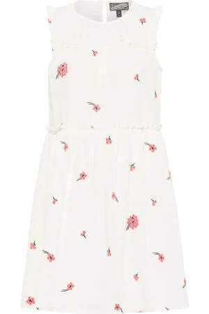 Dreimaster Midikleid Damen Wollweiss Koralle