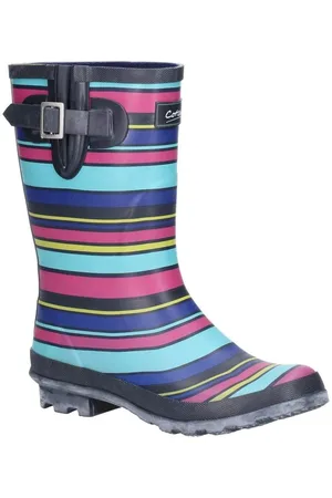 Cotswold Outdoor Womens/Ladies Paxford Elasticated Mid Calf Wellington Boot (Multicolour/Stripe)
