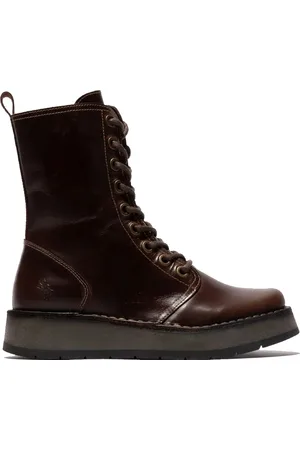 Fly London Damen RAMI043 Lässige Lederstiefeletten mit Schnürung