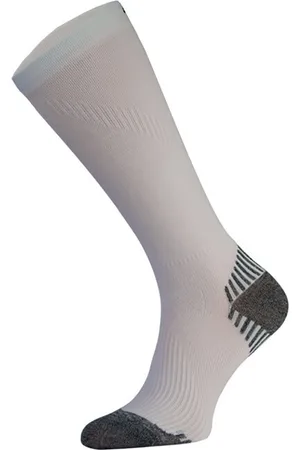 COMODO 1 Paire Chaussettes Genou Sport Running Contention Homme Femme - Blanc