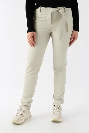 Thompson & Tyrell Lederhose Slimfit Pure White