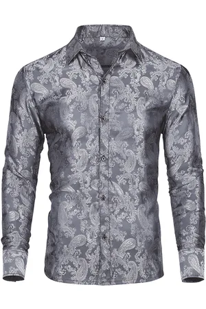 Allthemen Slim Fit Hemd mit besticktem Paisleymuster in