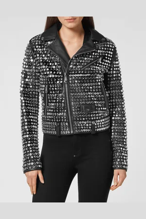Philipp Plein Leder Biker-Jacke