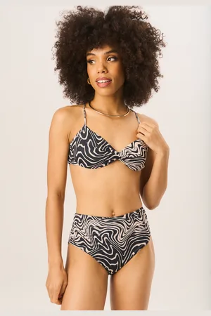 Gini London Bikini mit hoher Taille und gerafftem Unterteil